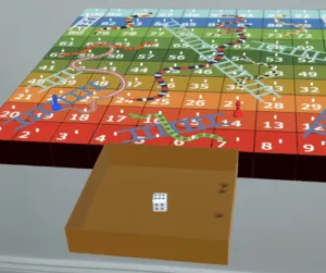 A Snakes and Ladders Board game in Augmented Reality