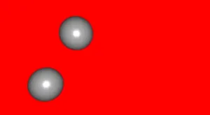 2 spheres about to collide